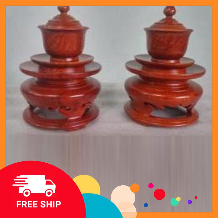 Mỹ Nghệ Bắc Ninh  Chén đựng nước thờ gỗ hương một cặp