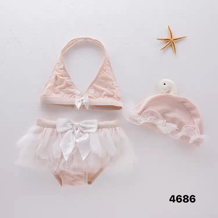 bộ bơi bé gái hình thiên nga