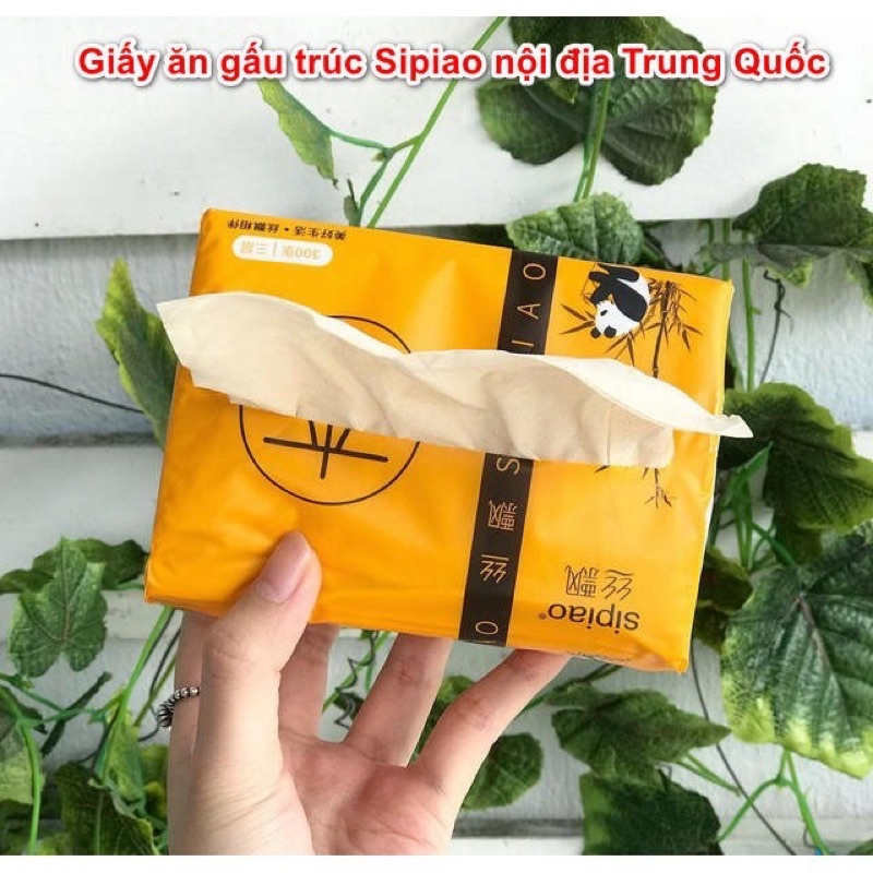 1 gói giấy ăn gấu trúc siêu dai không chất tẩy trắng