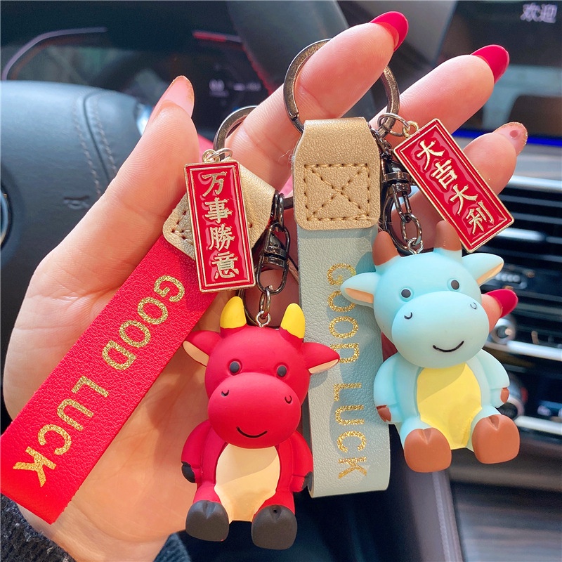 Móc Khoá Chú Chó Xboom Nguyên Khối Siêu Cute, Trâu Dễ Thương Hàn Quốc Treo Xe May, Xe Đạp Balo Đi Học Phong Cách Mạnh Mẽ