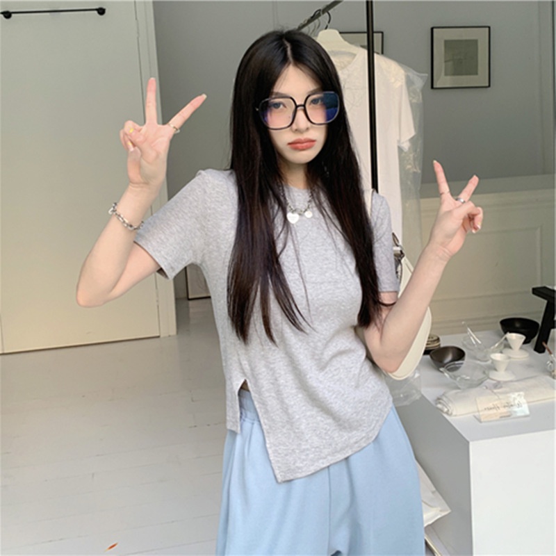 NRVP Áo Thun Mỏng Tay Ngắn Phong Cách Hàn Quốc Mới Mùa Hè 2022 Dành Cho Nữ
