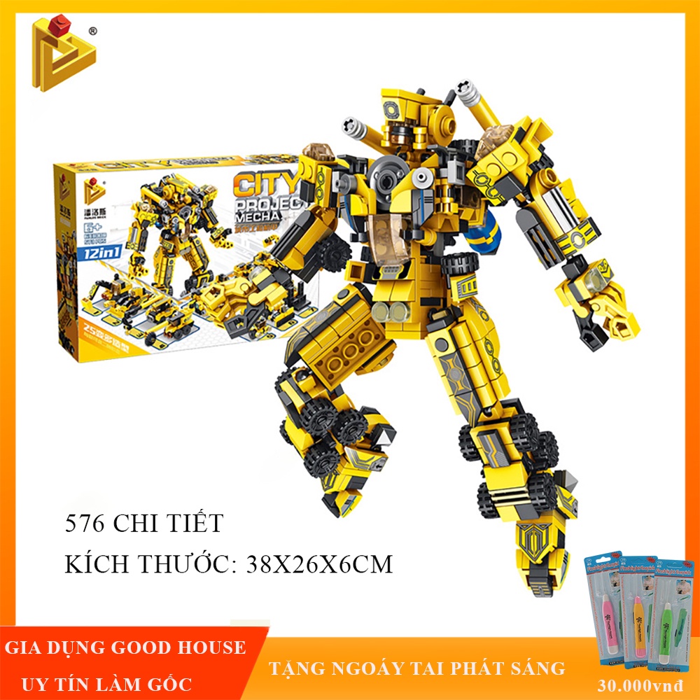 Đồ chơi xếp hình, lego robot với nhiều chi tiết để lựa chọn, chất liệu nhựa ABS an toàn, giúp bé phát triển trí tuệ.