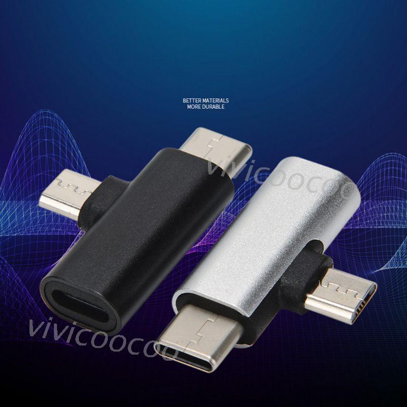 Đầu chuyển đổi từ cổng Lightning sang jack cắm Type C + Micro USB