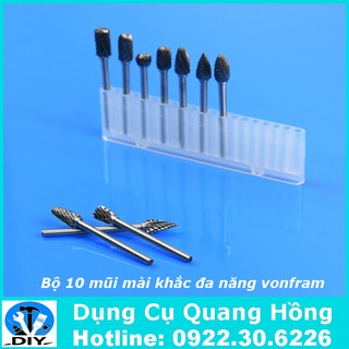 Bộ 10 mũi mài , khắc vonfram