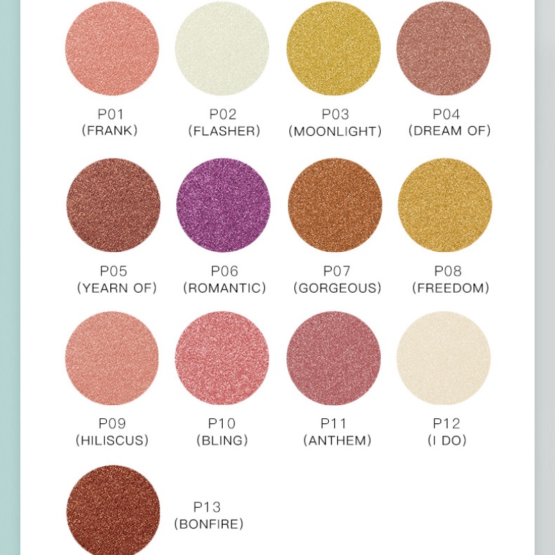 [Hàng mới về] Phấn mắt màu đơn sắc lì ánh nhũ ngọc trai lấp lánh kiểu dáng trái trứng dễ thương QIBEST