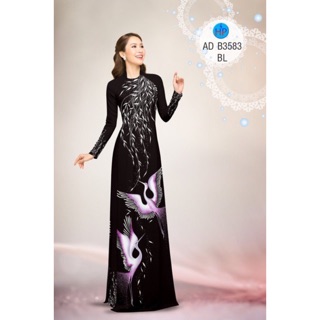 Vải áo dài con hạc