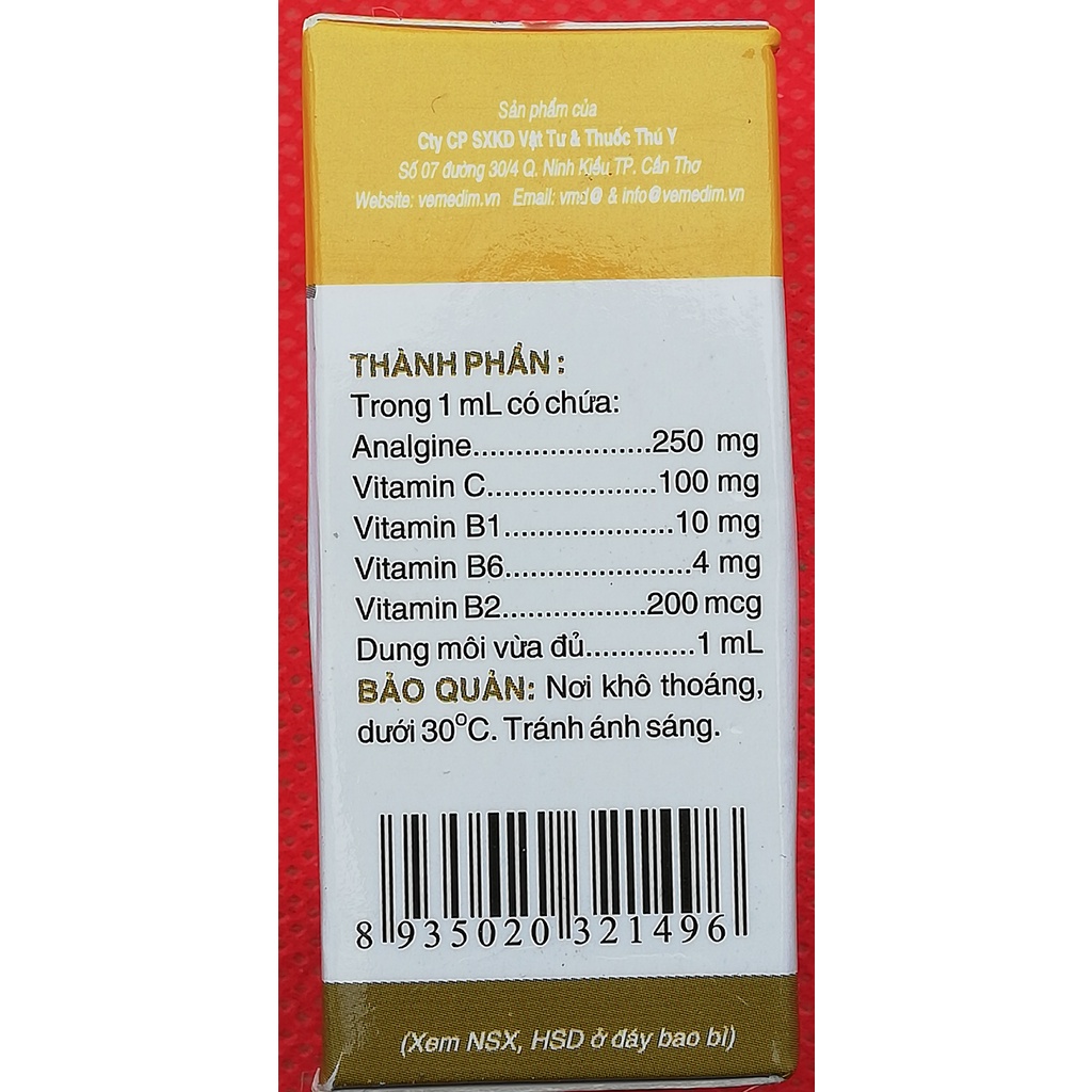 1 lọ VIME - ABC 10ml Chuyên dùng cho gia súc, gia cầm, chó mèo, thỏ, dê, cừu, ngựa, trâu, bò