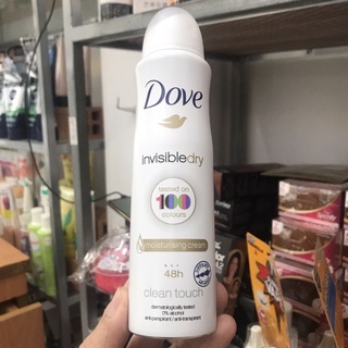 Xịt Khử Mùi Dove hương Invisible Dry nắp trắng 150ml