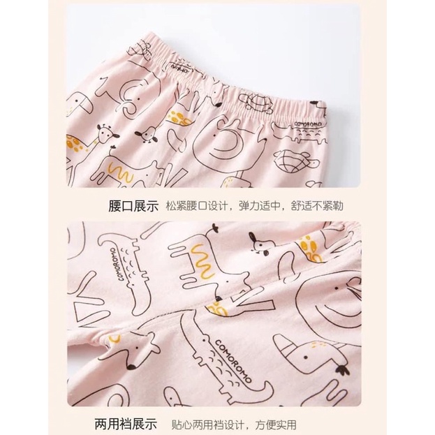 Bộ cotton cộc tay hàng Quảng Châu chất cực mát cho bé