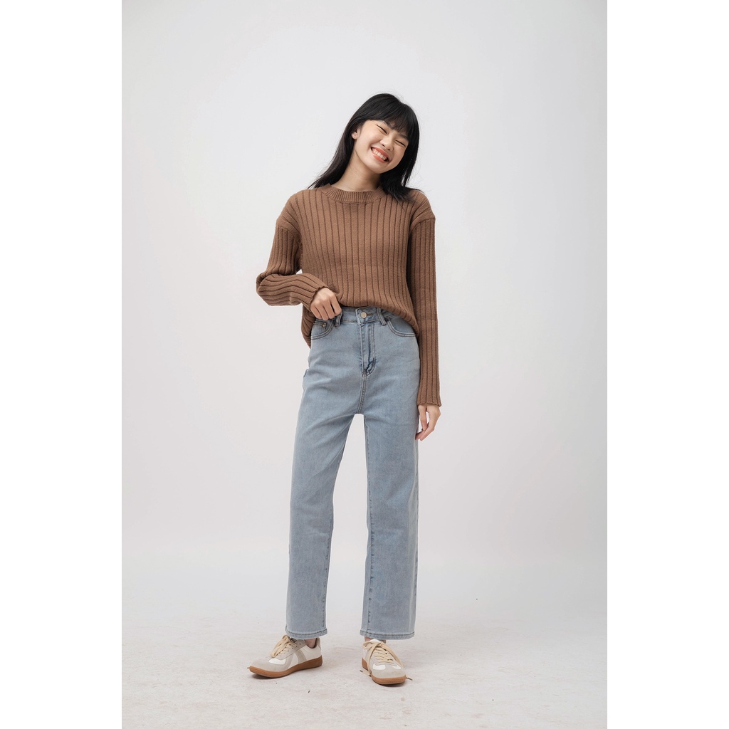 [SALE UP TO 50%] Quần jeans ống suôn LEN màu nhạt 7910
