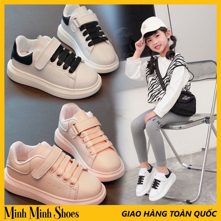 Giày Thể Thao Basic Chất Da Mềm Cho Bé