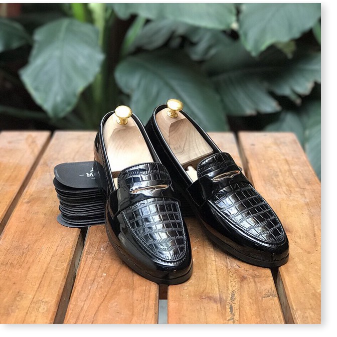 ＭＯＭＯ ＳＨＯＥＳ≋ ≋ ≋ Giầy lười bóng dây ngang có vân