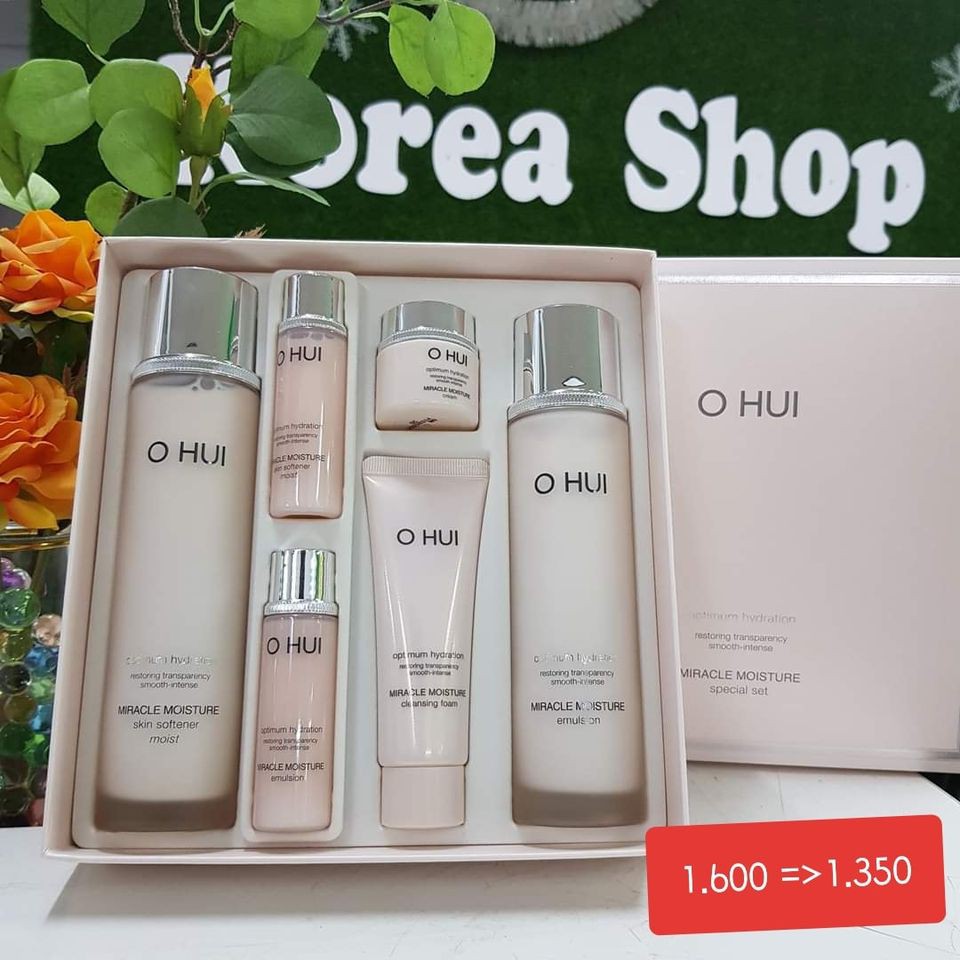 Bộ dưỡng da trắng hồng rạng rỡ OHUI MIRACLE MOISTURE