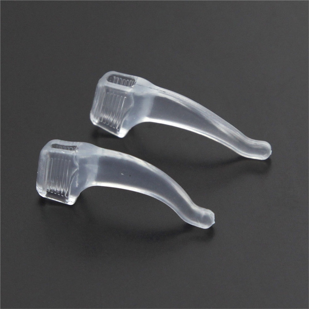 1 Cặp Nút Chặn Chống Trượt Bằng Silicon Cho Mắt Kính Màu Trắng / Đen