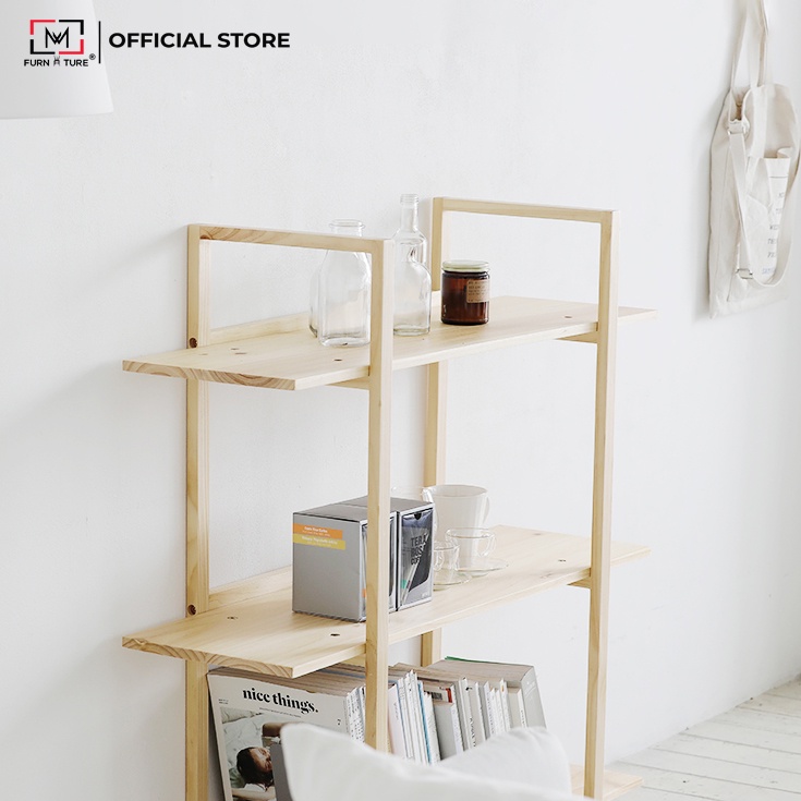 Nowship hcm - Kệ sách trang trí đa năng Hàn Quốc 345 tầng nhiều màu - B bookshelf - thương hiệu MW FURNITURE