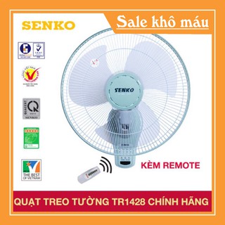 Quạt treo tường có remote điều khiển từ xa senko tr1428/tr1683