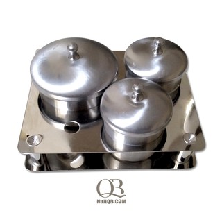 Bộ ly inox nhỏ đựng bột đắp và lưu huỳnh nail