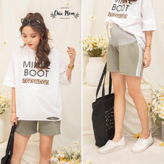 QUẦN SHORT BẦU COTTON, DÁNG THỂ THAO