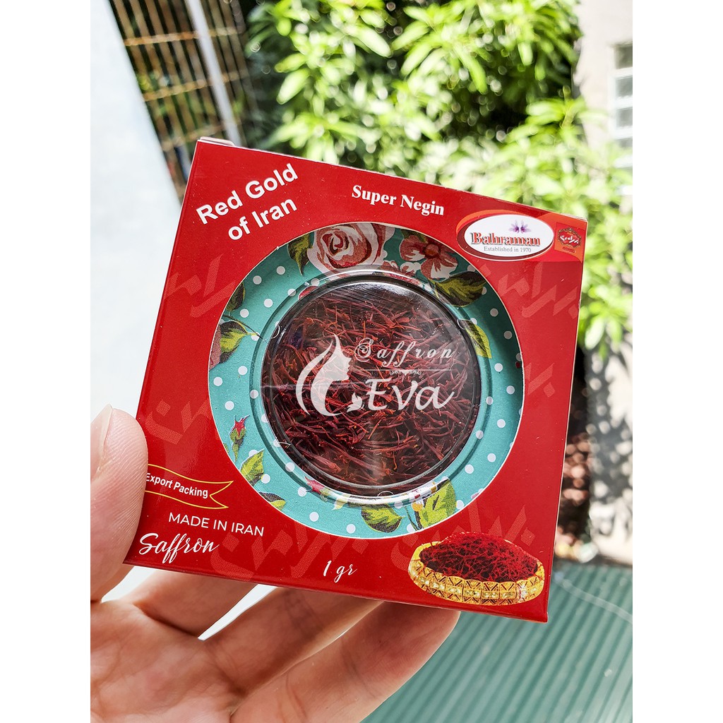 Saffron Nhuỵ Hoa Nghệ Tây hộp 1gr thương hiệu Bahraman