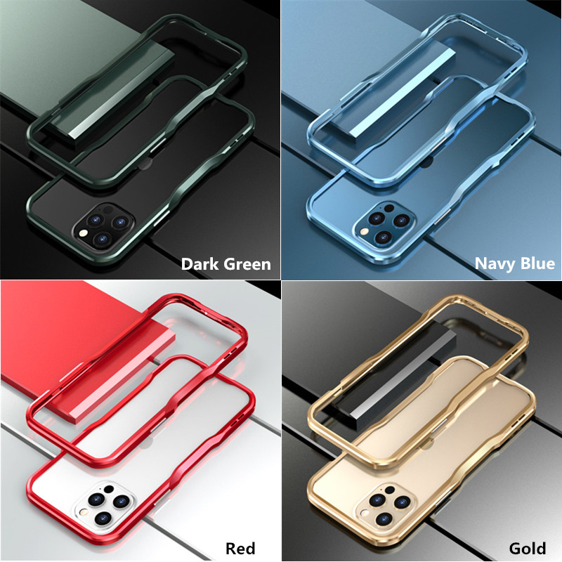 Apple iphone 12 Pro Max 5G/i 12 Mini 11 Pro XR Aluminum Metal bumper frame Ultra Thin Cases Back Cover Casing shockproof