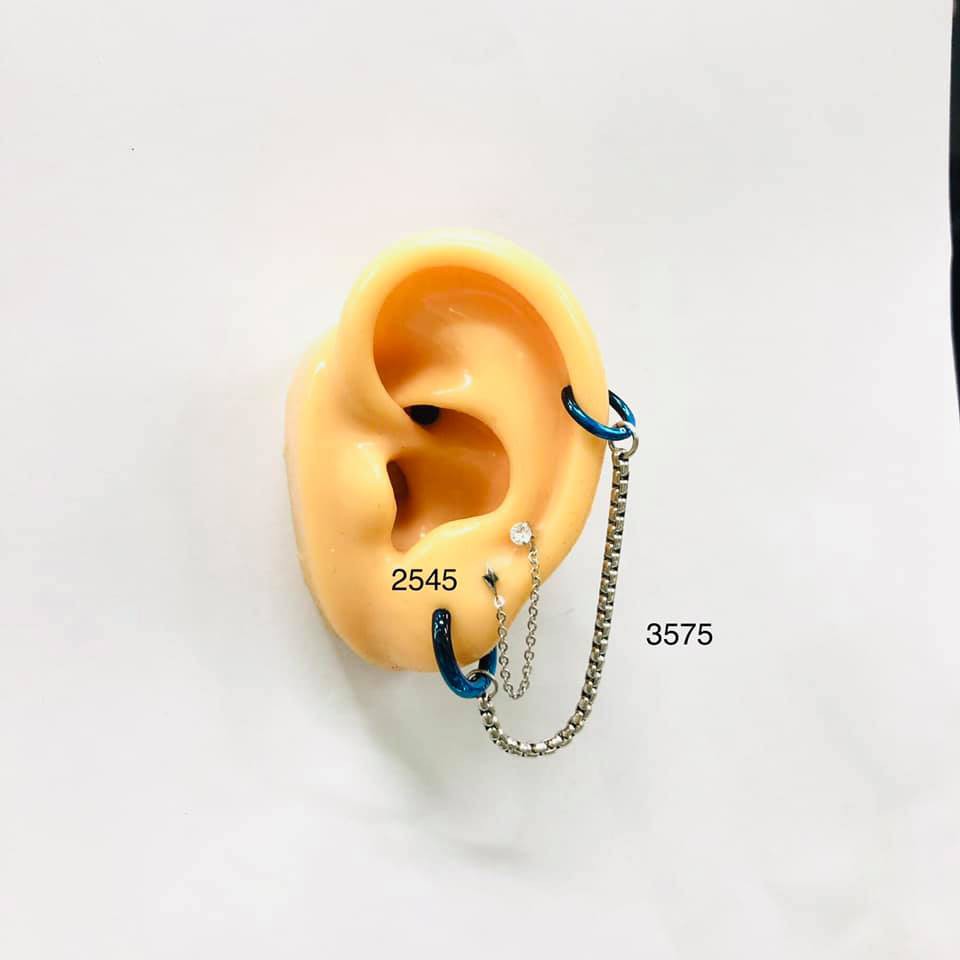 KHUYÊN TAI XÍCH 2 LỖ VÒNG OMBER CÁ TÍNH- KHUYÊN TAI