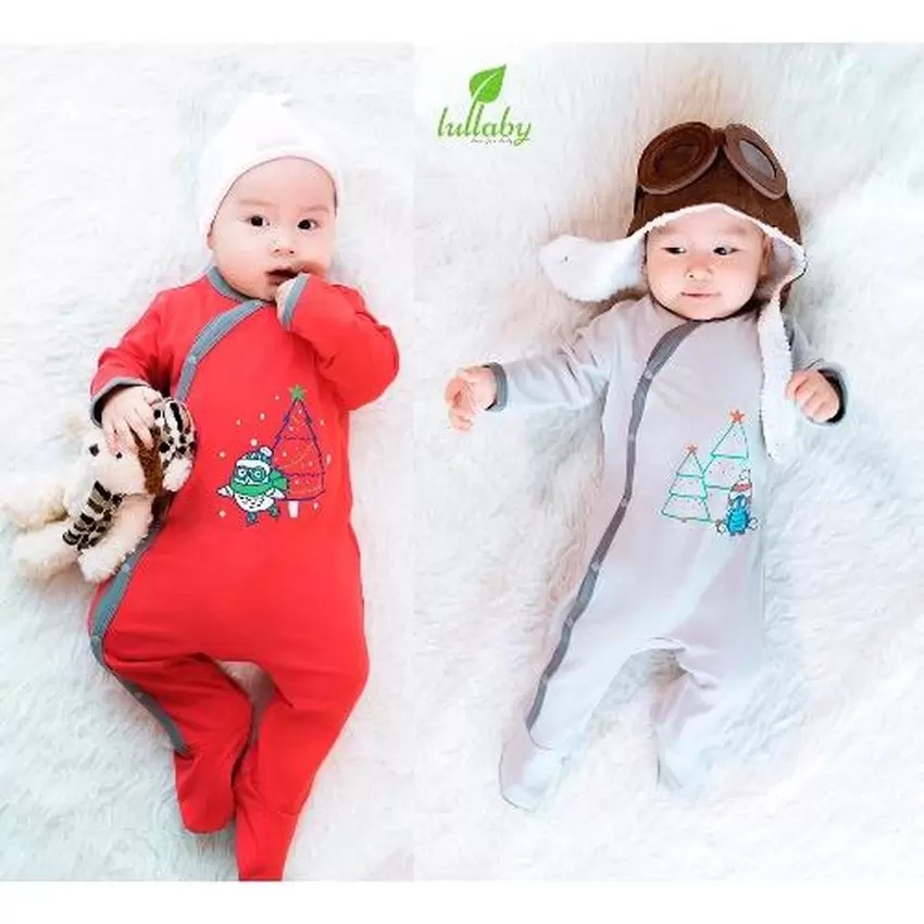 Bộ 2 sleepsuit liền tất Lullaby bé trai NH02-16