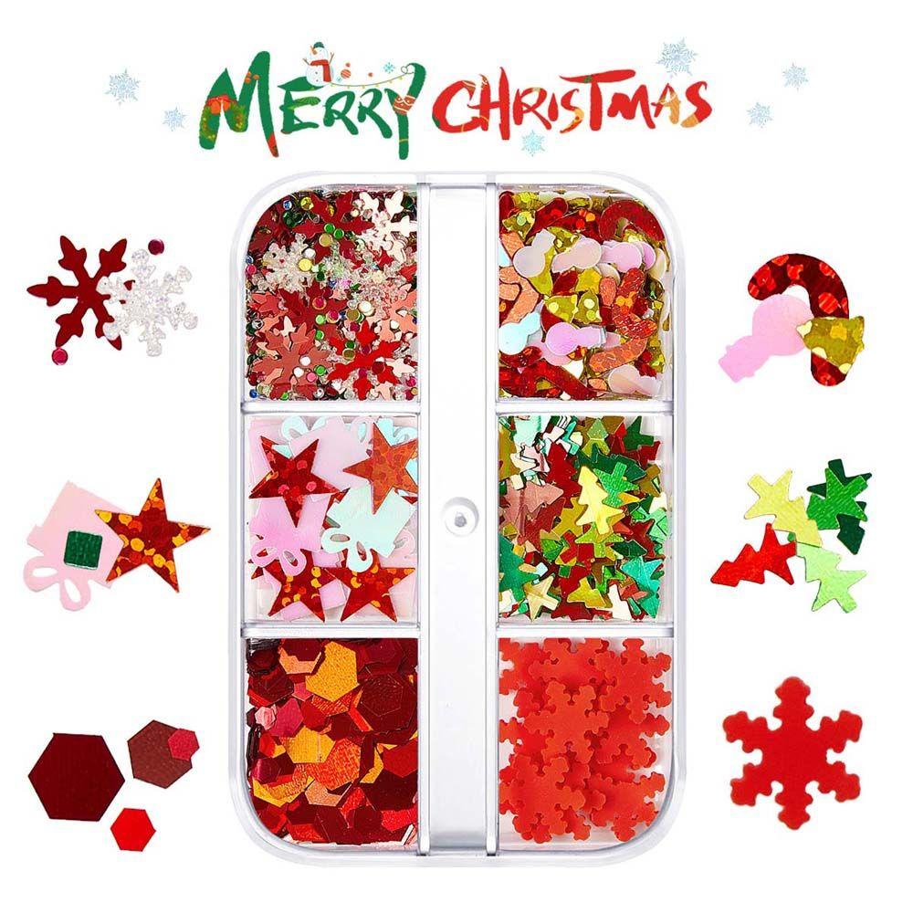 Miếng Đất Sét Mềm Hình Ông Già Noel Và Bông Tuyết Trang Trí Móng Tay Nghệ Thuật