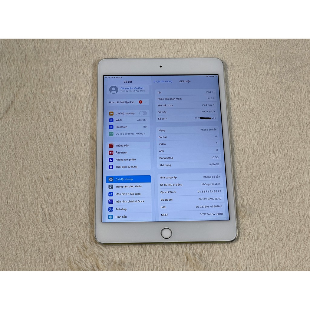 Máy tính bảng Apple iPad mini 4 16GB bản WIFI & 4G