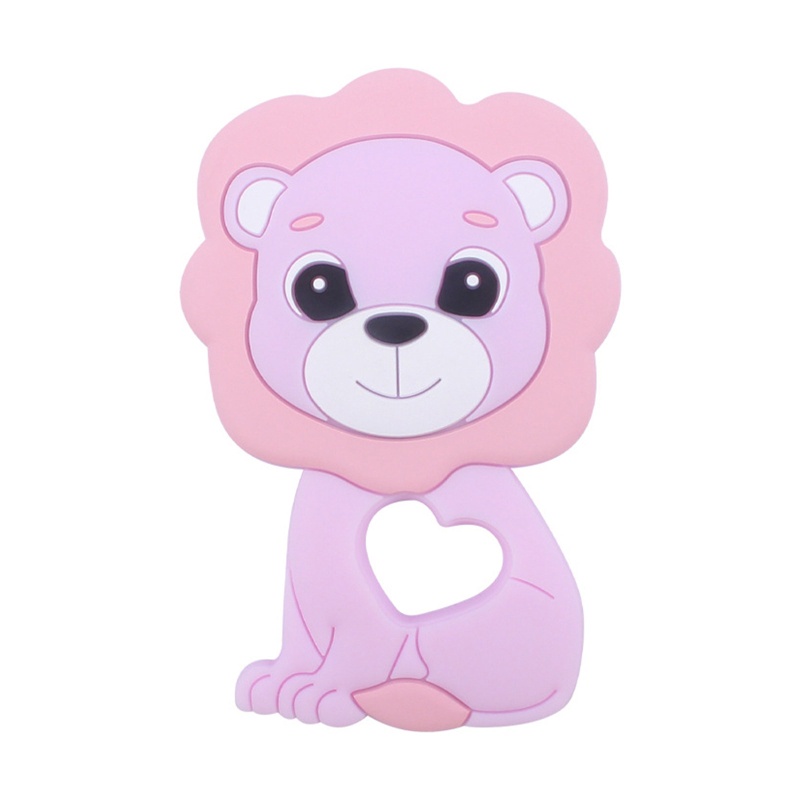 Đồ Chơi Ngậm Nướu Hình Sư Tử Hoạt Hình Bằng Silicon Cho Bé Sơ Sinh