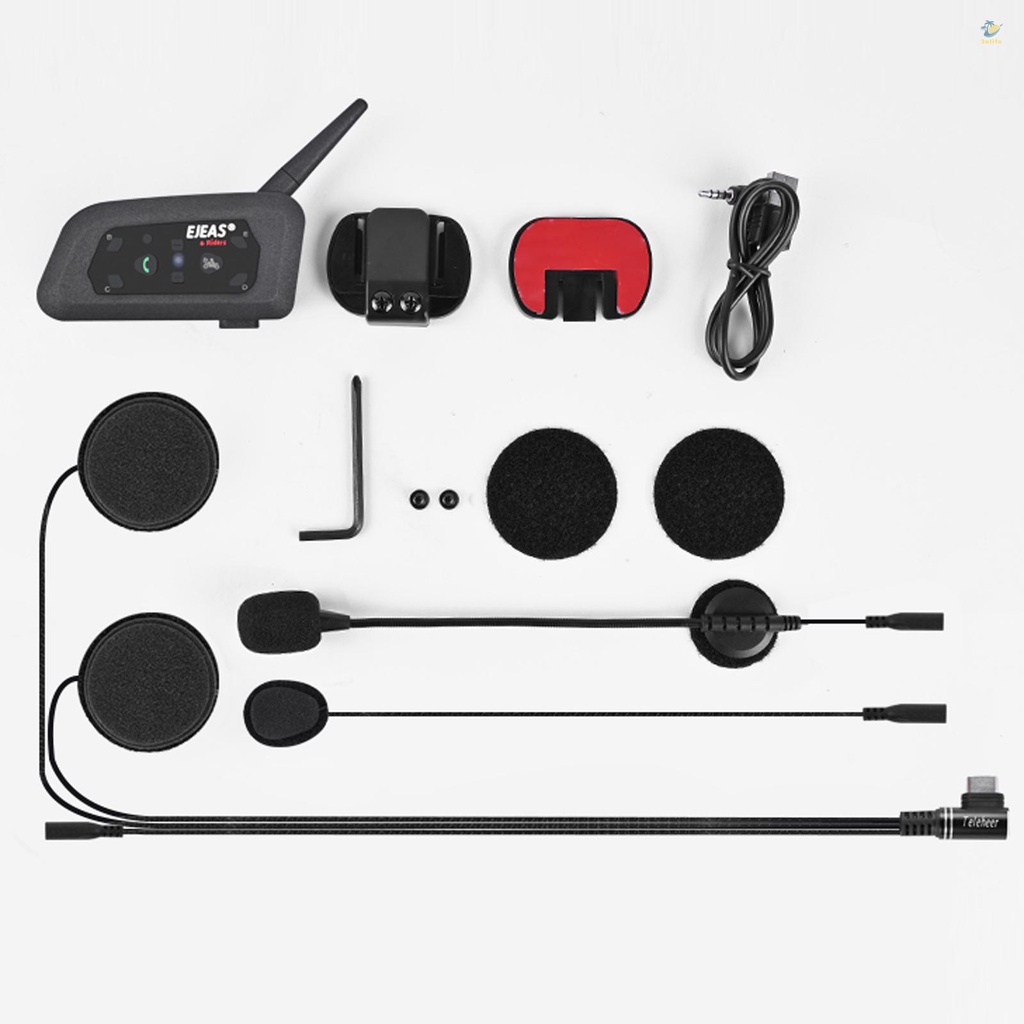 Bộ Đàm Liên Lạc Điện Đàm Intercom V6 Pro 1200M Gắn Mũ Bảo Hiểm Xe Mô Tô