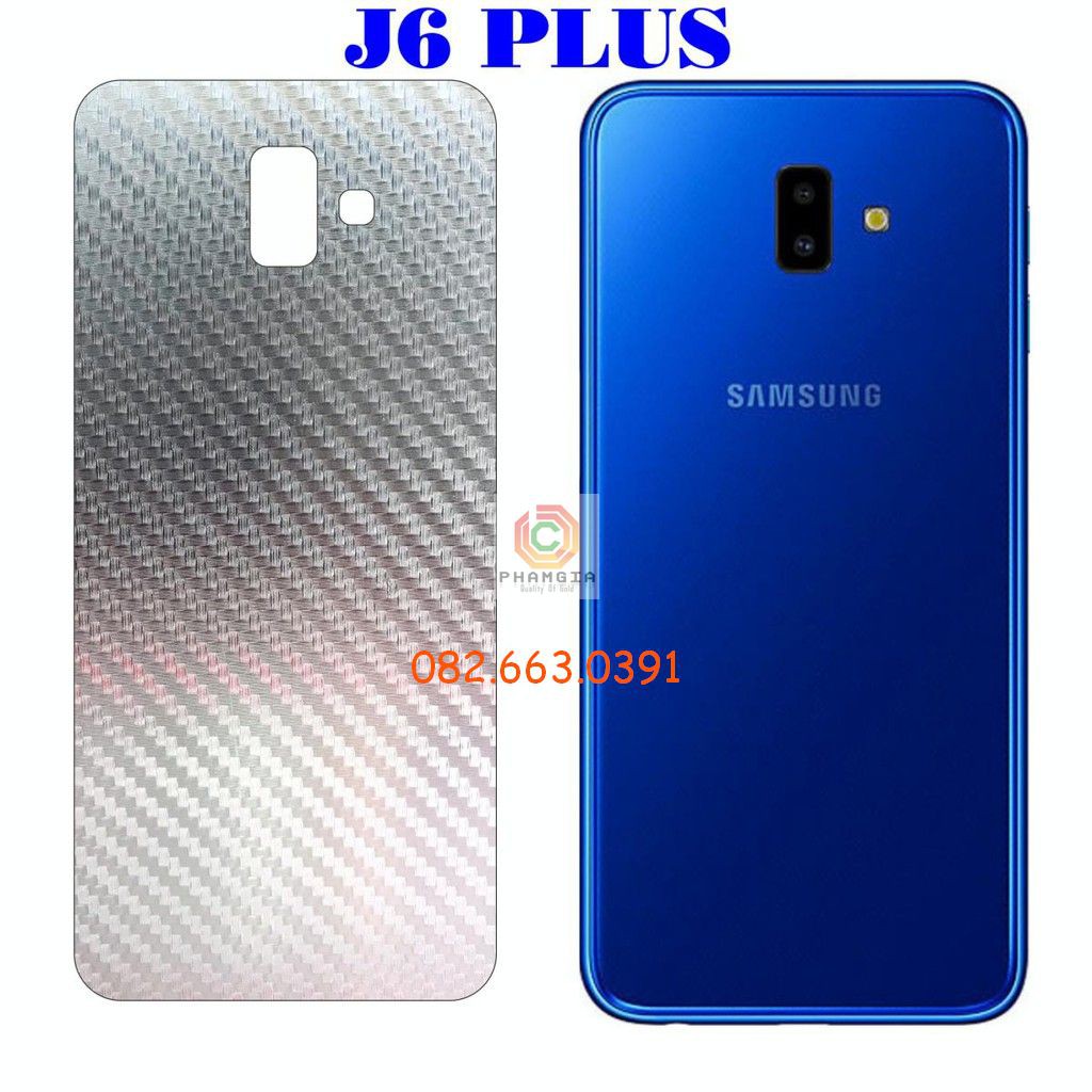 Miếng dán mặt lưng skin carbon Samsung Galaxy J6 2018/ J6 Plus/ J6 Prime