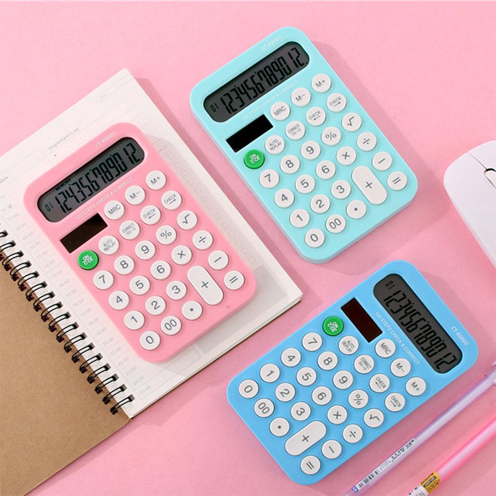 【Happy sunshine】New creative candy color mini calculator cute simple portable calculation plastic material school supplies