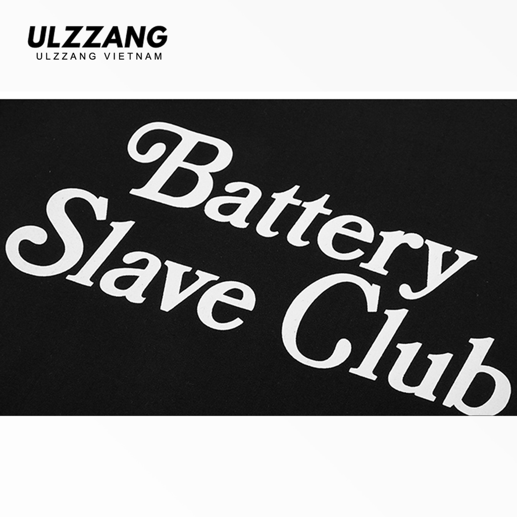 Áo thun nữ tay lỡ ULZZ ulzzang unisex form dáng rộng battery slave club