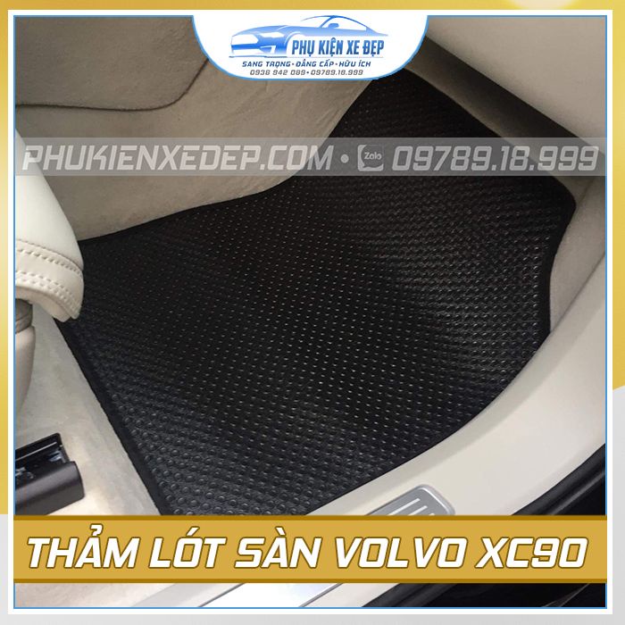 Thảm lót sàn ô tô KataCAO CẤPcao su Thái Lan cho xe Volvo XC90/XC60, vừa khít sàn xe, không lo ẩm mốc