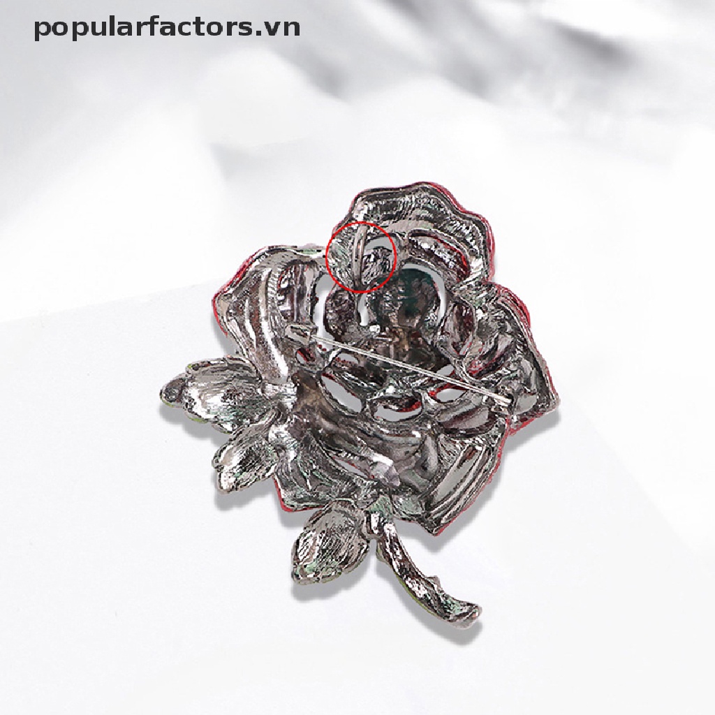 [Phổ Biến] Ghim Cài Áo Hình Hoa Hồng Đỏ Lớn Phong Cách Công Nghiệp Sang Trọng Quà Tặng Cho Phụ Nữ