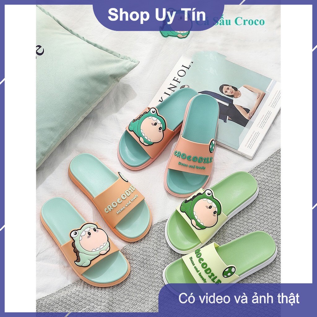 Dép Quai Ngang Cá Sấu CROCODILE Unisex Cao Su Siêu Mềm Form Nhỏ Các Bạn Đặt Tăng 1 Size N