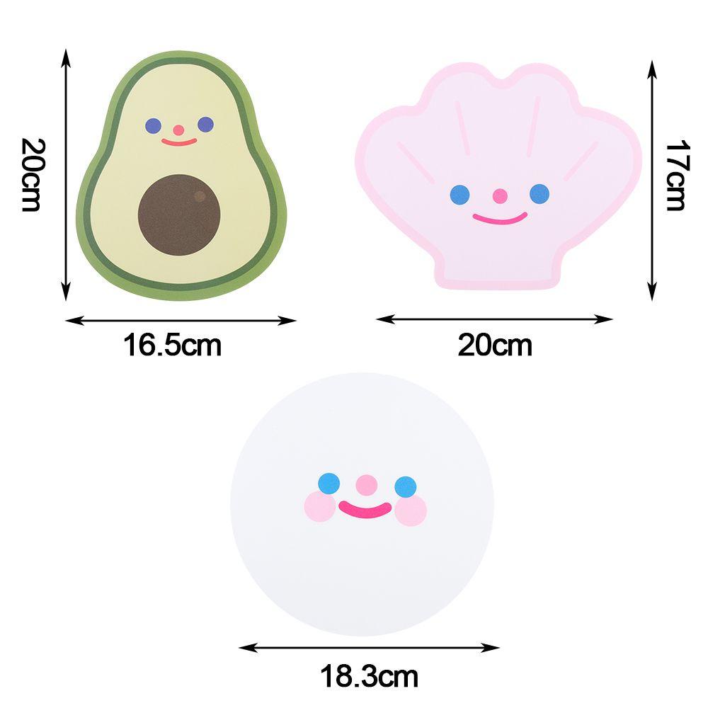 BTLIMER Miếng Lót Chuột Chống Trượt Nhiều Màu Sắc Họa Tiết Trái Bơ Hoạt Hình Dễ Thương