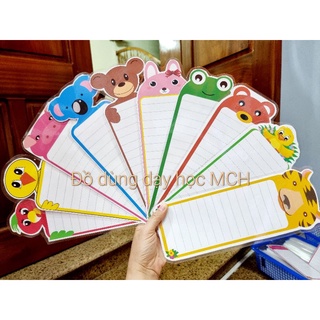 Thẻ từ hình thú dọc ngộ nghĩnh size 1/2 a3, 1/2 a4