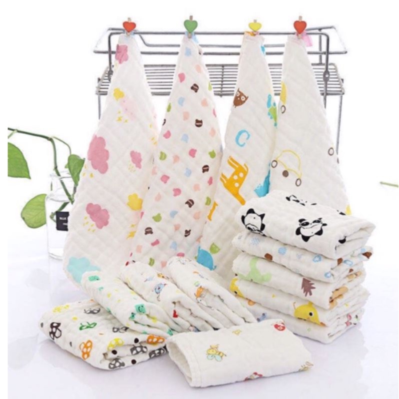 Khăn xô nhăn 6 lớp rửa mặt loại dày,Khăn Xô Sữa Nhăn 6 Lớp Mềm Mại Hàng Đẹp Thấm Hút Tốt Cho Bé