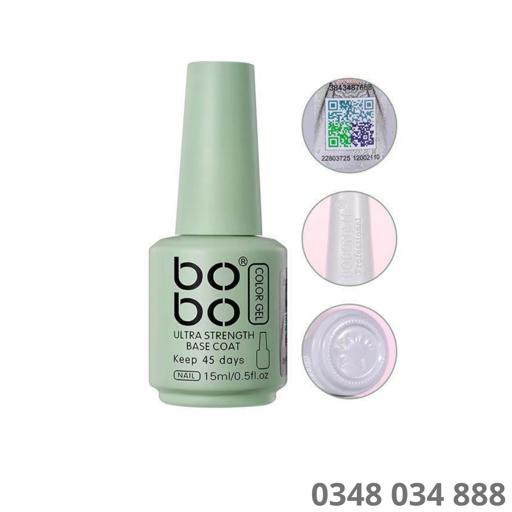 Base top Bobo chính hãng - gel liên kết, top phủ bóng, cứng móng, top lì Bobo