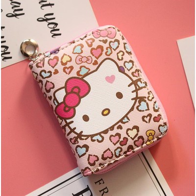 Ví nữ mini cầm tay hello kitty nhỏ xinh dễ thương da xước thời trang hàn quốc cao cấp V8