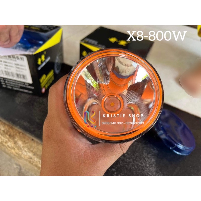 ✨  ĐÈN ĐỘI PIN SẠC KÍN NƯỚC SIÊU SÁNG CHÓA 105MM X8 - 800W