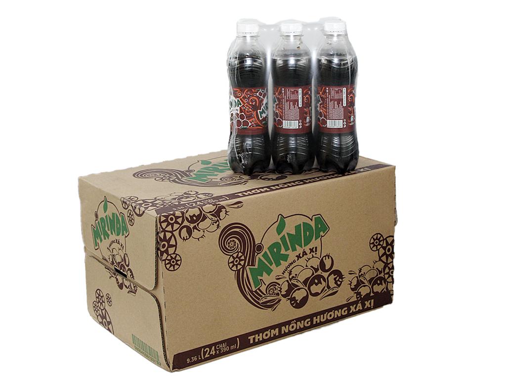 Thùng Nước Ngọt Mirinda Xá Xị 390ml - Chai Nhựa