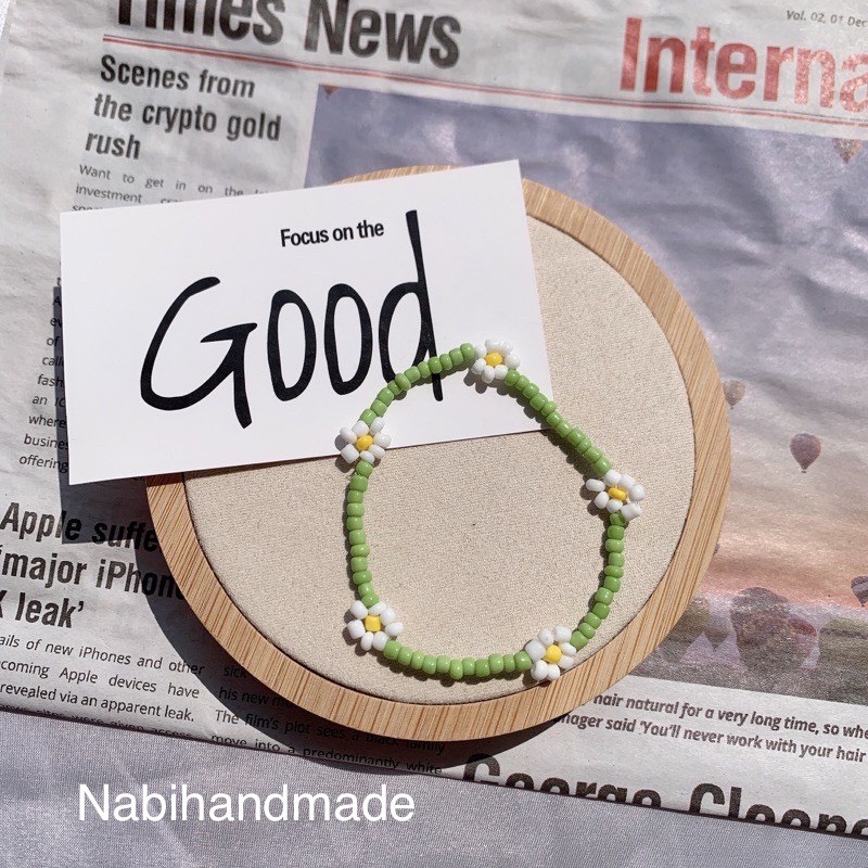 Vòng tay hoa hạt cườm BlackPink hàn quốc mã VT20