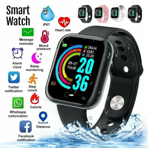 Đồng Hồ Thông Minh Ip67 Y68 Chống Nước Hỗ Trợ Theo Dõi Nhịp Tim Thiết Kế Mới Hợp Thời Trang