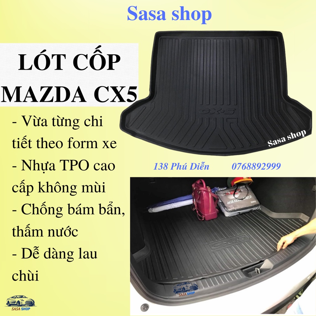 Lót cốp Mazda CX5 - Nhựa TPO cao cấp - Chính hãng