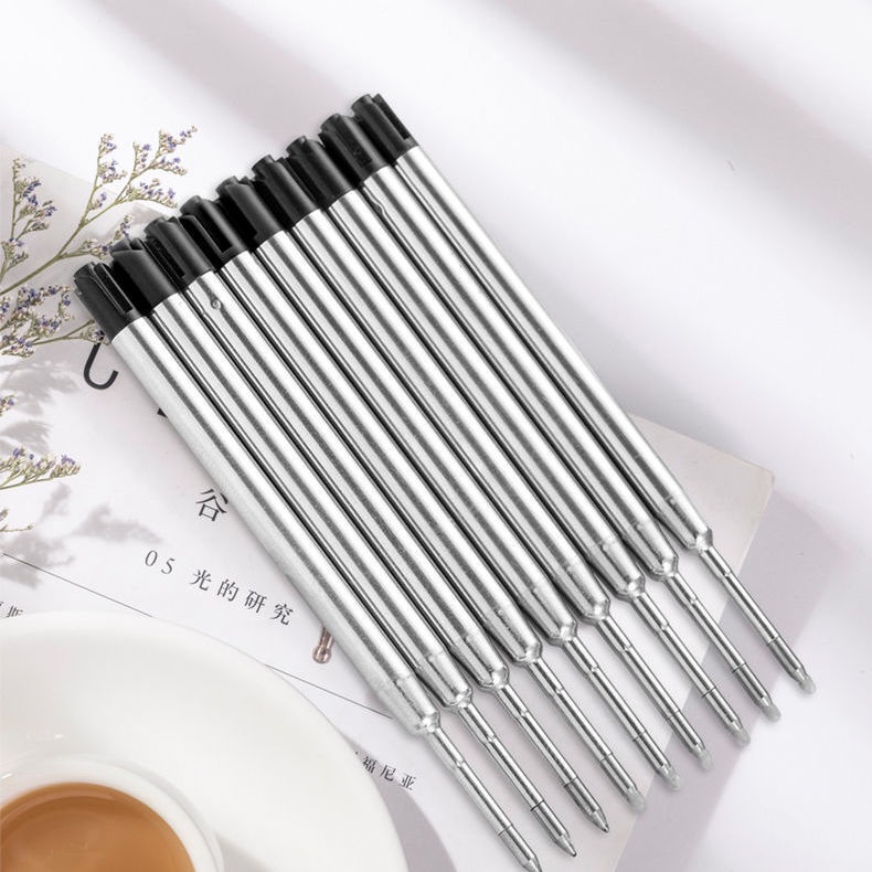Set 10 Ruột Bút Bi Thay Thế Bằng Kim Loại 9.8cm G2 0.7mm