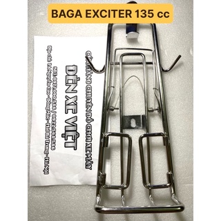 Baga lườn giữa exciter 135 150 cc - inox trắng 10 lý - dày chắc thời trang - đèn xe việt