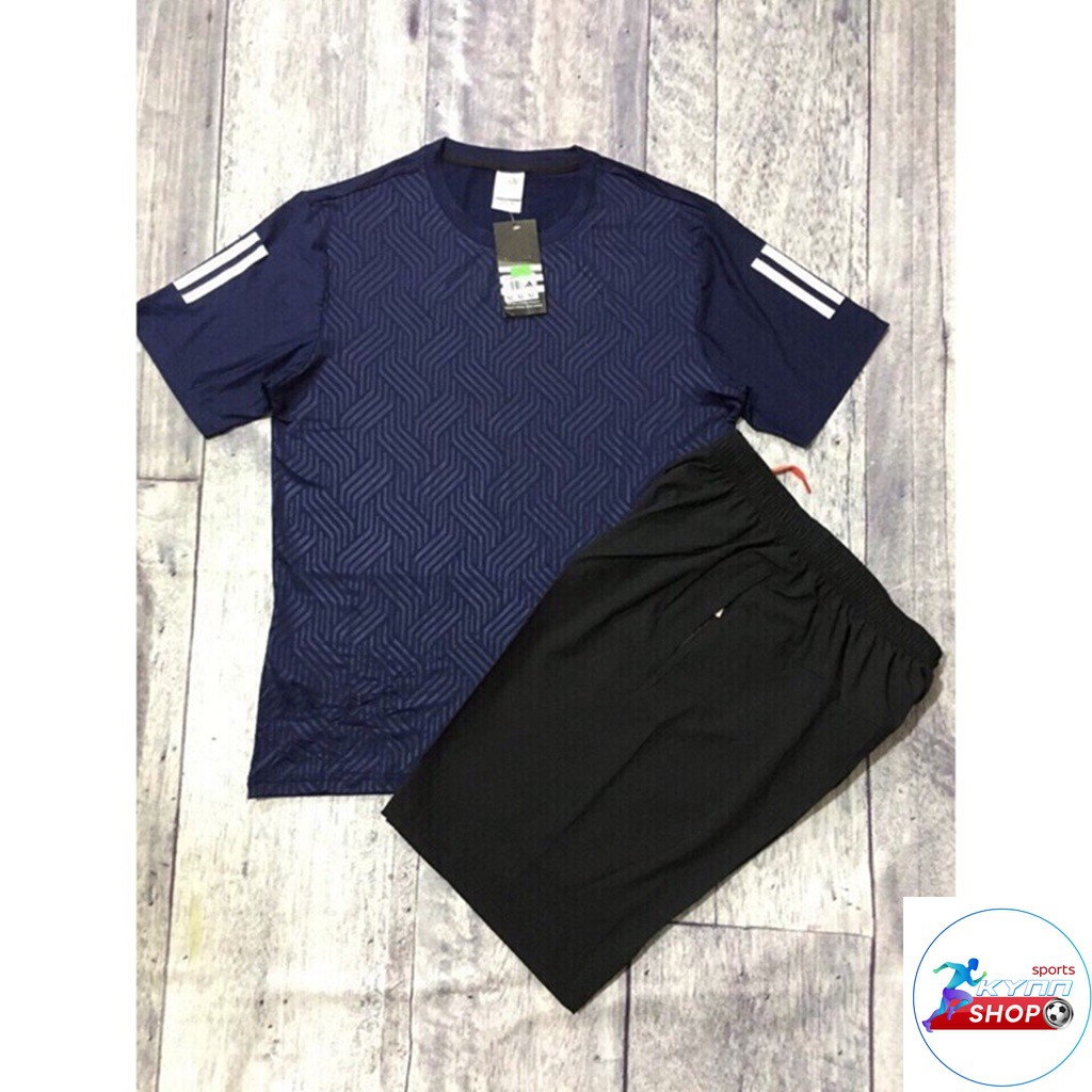 Áo cổ tròn ép vân cao tần phù hợp mặc hoạt động thể thao kynn shop | BigBuy360 - bigbuy360.vn