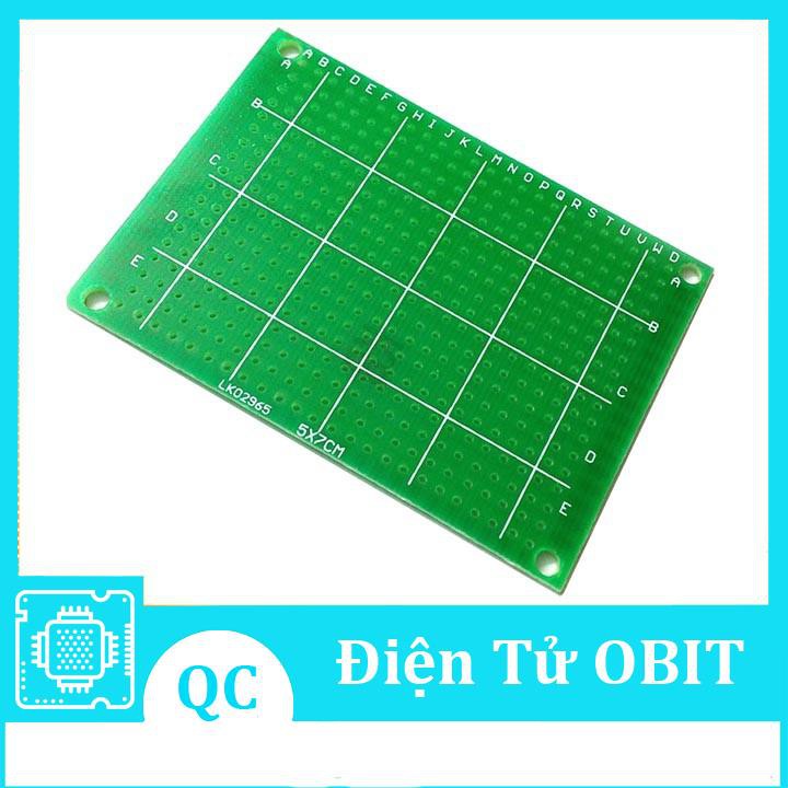 PCB 5x7cm Loại Tốt Phủ Xanh ( PCB Đục Lỗ )